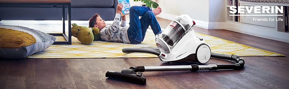 Пилсос Severin S'Power topspin Li 30 ручний та для стіни, акумуляторний, 22.2V, сірий/червоний, HV 7165 Single