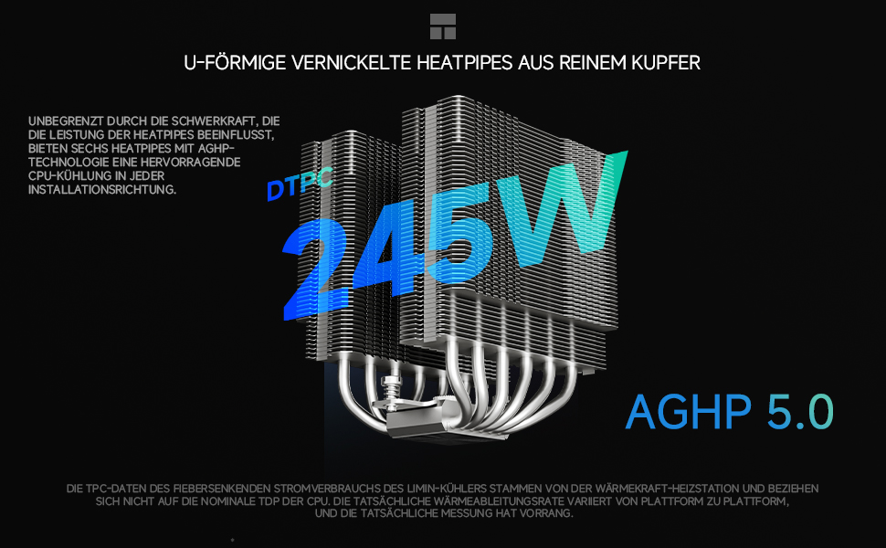 Кулер для процесора Thermalright Peerless Assassin 120 Digital Black з цифровим дисплеєм, 6 теплових трубок, сумісність з AM4/AM5, Intel LGA1700/1851/1200, чорний