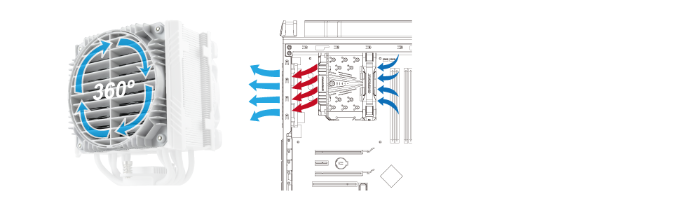 Enermax T50 Axe ARGB - Кулер для CPU, Білий