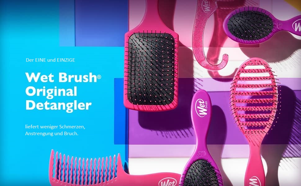 Щітка для волосся Wet Brush Pro Flex Dry Coral Ombre - унісекс, оригінальний розмір