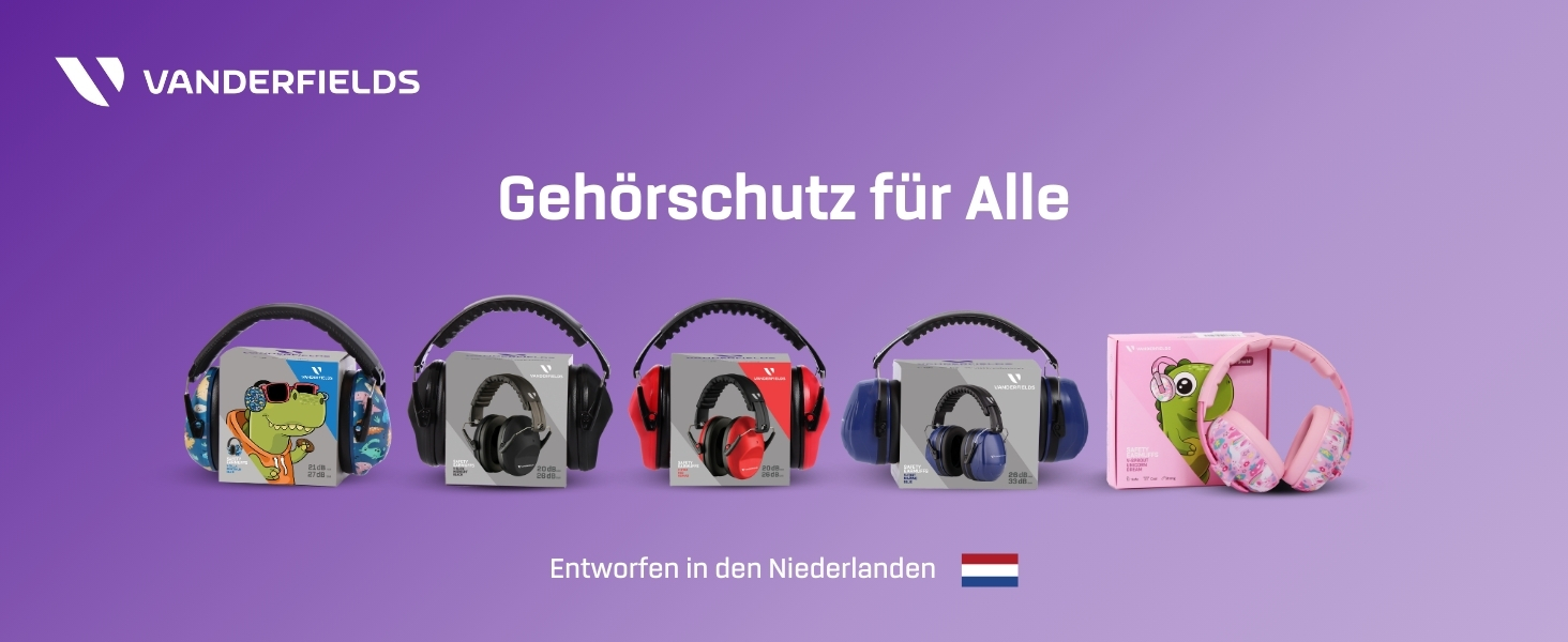 Навушники захисні Vanderfields Premium - шумопоглинання 33.2 dB - для дорослих та підлітків - рожеві