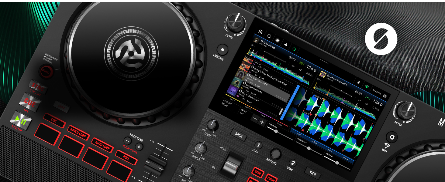 DJ-контролер Numark Mixstream Pro+ з розділенням STEM, 2 деки, Wi-Fi, 7