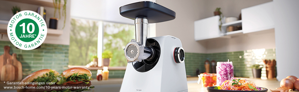 М'ясоподрібнювач Bosch Serie 4 MFWS420W: потужний, компактний, з планетарним приводом, гарантія 10 років