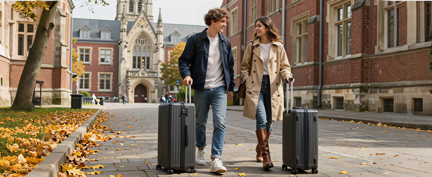 Валіза COOLIFE: міцний ABS-пластик, TSA-замок, телескопічна ручка, 4 колеса (білий, середній)