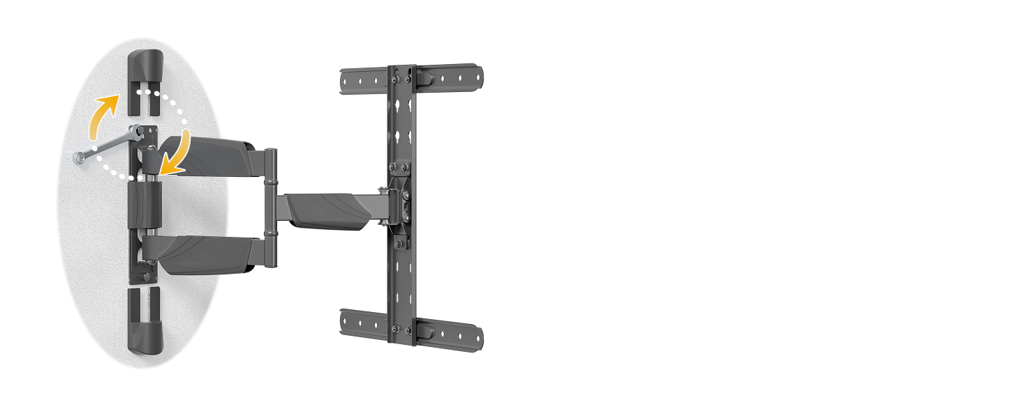 Настінний кріплення для телевізора RICOO S9544: поворотний, нахильний, універсальний, 40-65 дюймів, VESA 400x400, до 45 кг