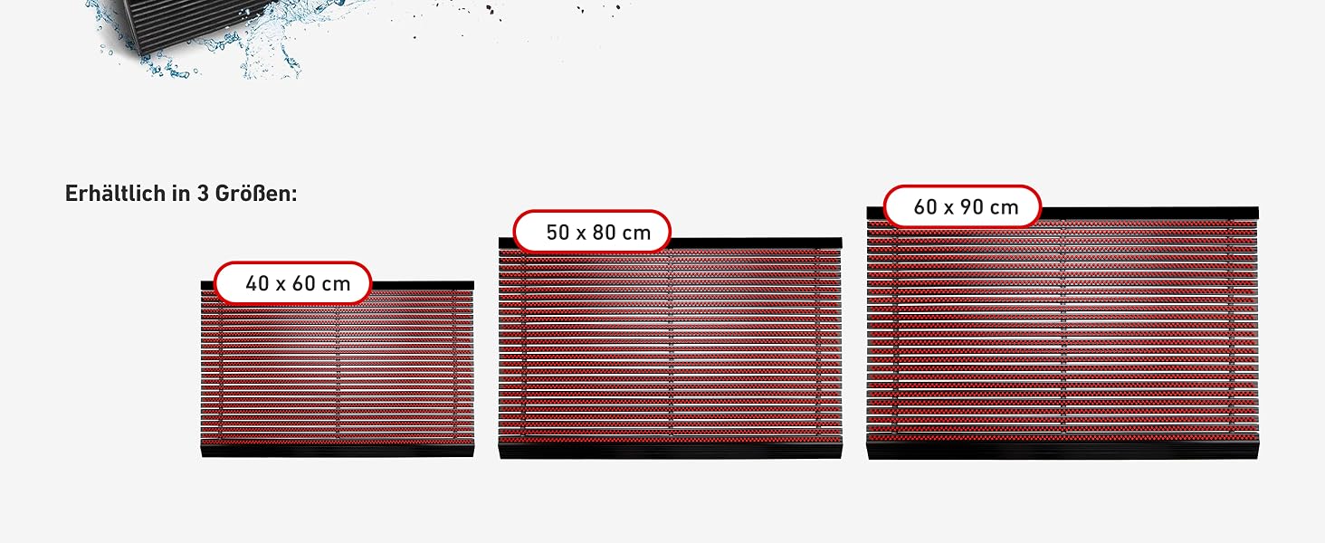 Килимок для вхідних дверей Floordirekt Power Brush 40 x 60 см, сірий — грязезахисний килимок для вулиці та приміщення