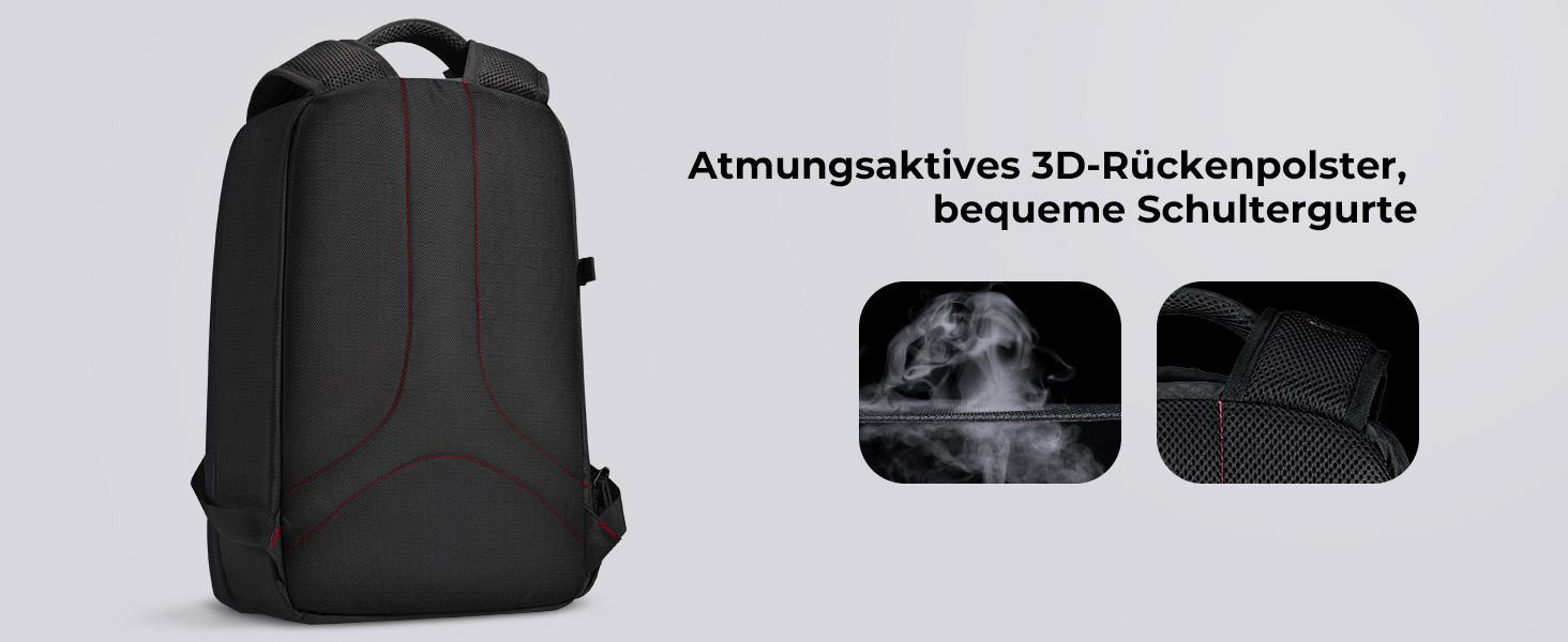 Фоторюкзак K&F Concept для фотографів: водонепроникний, для SLR/DSLR, об'єктивів та аксесуарів (2.0, чорний+червоний, L-18L)