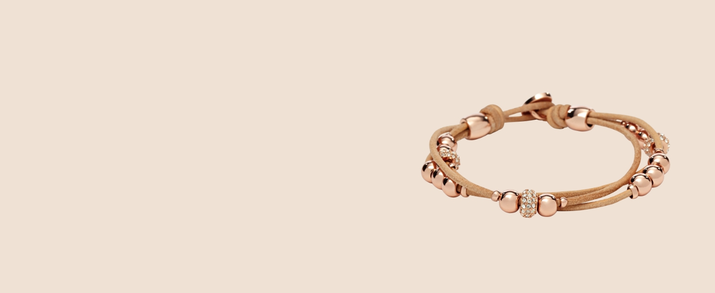 Чоловічий браслет Fossil з нержавіючої сталі або шкіри з надійним застібкою-годинниковою. Срібний та чорний (бежево-золотий)