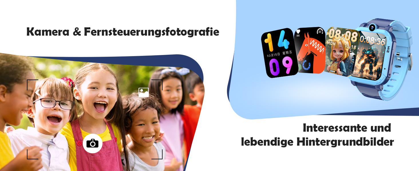 Дитячий розумний годинник Blackview з SIM-картою, GPS-трекером, SOS-кнопкою та функціями 4G (блакитний)