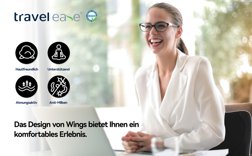 Подушка для спини Ergonomisches RückenKissen Travel Ease з Memory Foam - для офісного та комп'ютерного крісла, чорна