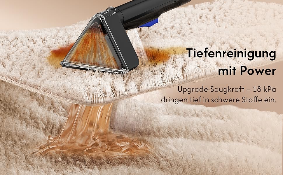 B Fluffy N6 Kit: Миючий пилосос 3-в-1 для диванів, меблів та килимів. Потужність 600W, 18kPa, 2.3L+1.2L, набір з миючим засобом