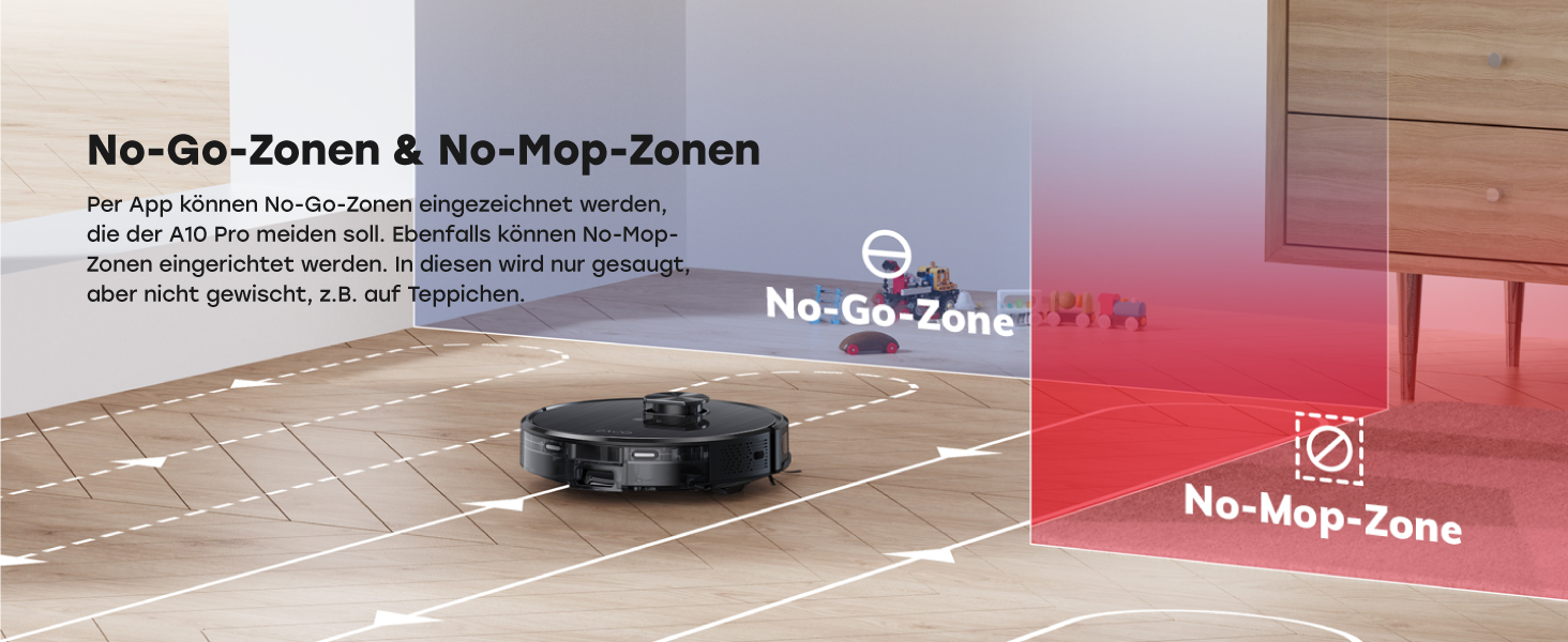 Робот-пилосос ZACO A10 Pro з функцією миття, 2.5л станція зарядки (до 60 днів), лазерна навігація, 3000Pa, 2-в-1 (пилосос та миття), для шерсті тварин, розпізнавання килима, тихий, керування через додаток & Alexa