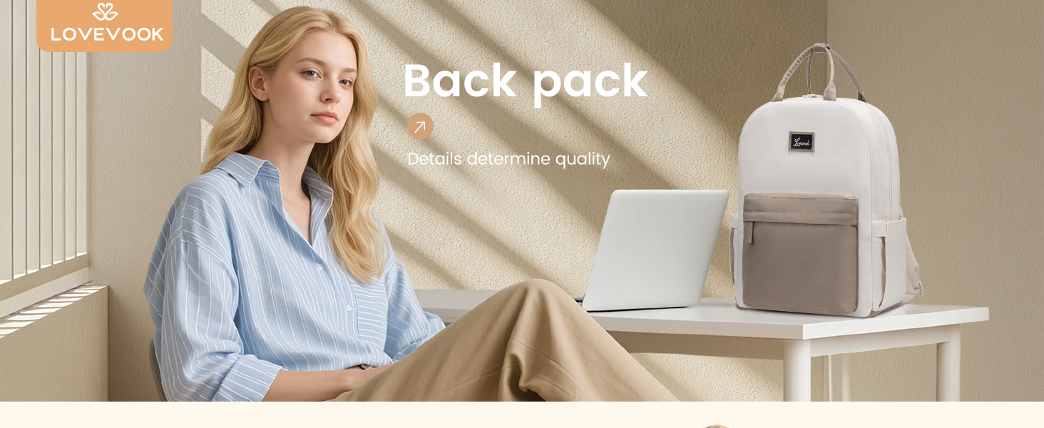 Сумка-рюкзак LOVEVOOK для жінок, підійде для ноутбука 15.6 дюймів, стильна міська сумка для підлітка, водонепроникна шкільна сумка, casual рюкзак для роботи, навчання, подорожей, чорна