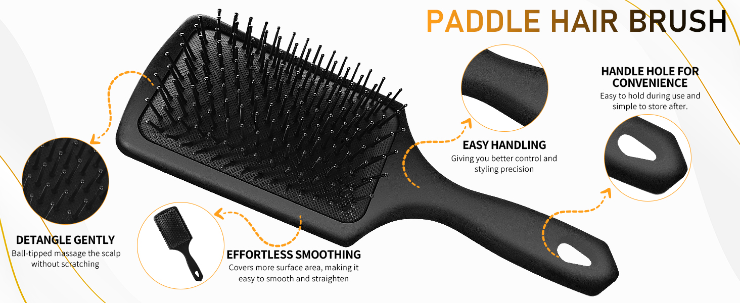 Набір гребінців для чоловічого стайлінгу DUAUI: 5 шт. для всіх типів волосся. Гребінець-щітка, гребінець для розчісування, круглий гребінець, гребінець з широкими зубцями, гребінець-хвостик. Професійні інструменти для перукарів