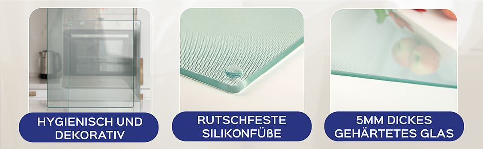 Скляна дошка для нарізання 40x30 см - гігієнічна, стійка до високих температур, подряпин та ковзання - чорний дизайн під мармур