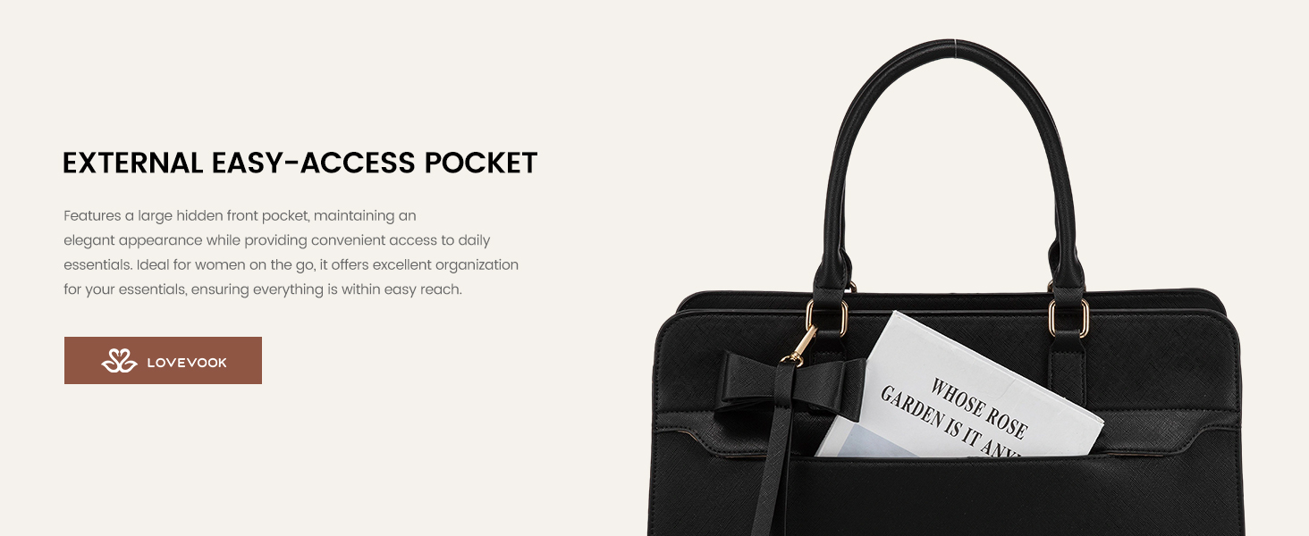 LOVEVOOK Сумка для ноутбука 15.6 дюймів, жіноча, велика, шкіряна, для роботи, навчання, офіційна, універсальна, на плечі, тоут, шкіряна сумка LOVEVOOK Violett-schwarz