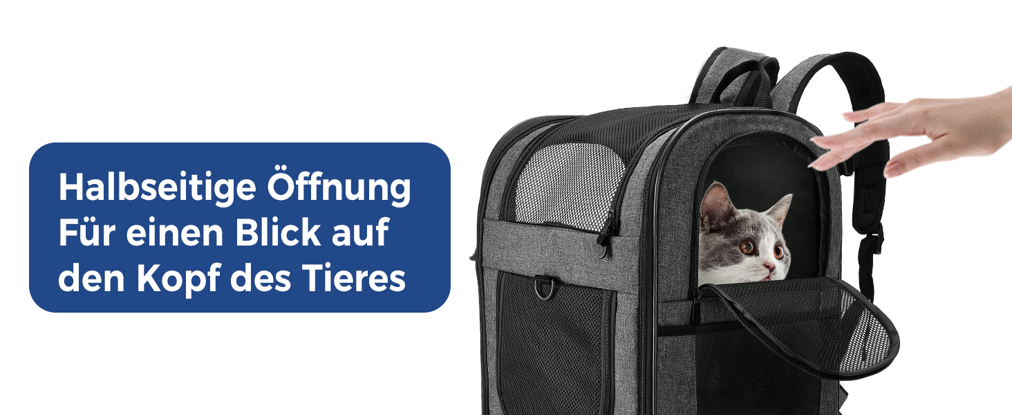 Рюкзак для собак та котів Apollo Walker - для малих тварин (2-15 кг), з підтримуючим каркасом, дихаючий, сірий - для походів, подорожей, активного відпочинку