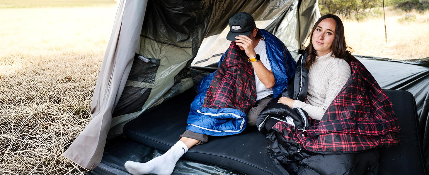 Спальний мішок KingCamp XXL з бавовняного фланелі для дорослих, зимово-літній ковдувальний спальник, чорний, 220x100 см
