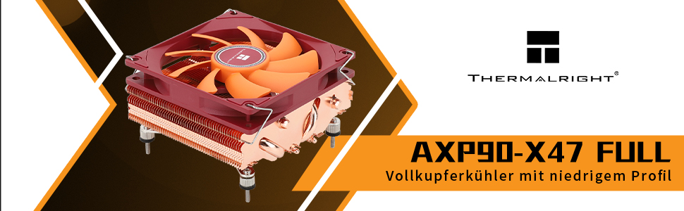 Thermalright AXP90-X47: Низькопрофільний кулер для CPU з TL-9015 Slim PWM вентилятором, AGHP технологією, сумісний з AMD AM4/Intel 1700/1150/1151/1155/1156/1200