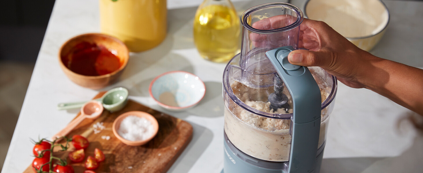 Кухонний комбайн Kenwood MultiPro Go FDP22.130GY, 900 Вт, блакитний, 1.3 л, для нарізки, натирання, подрібнення та замішування тіста