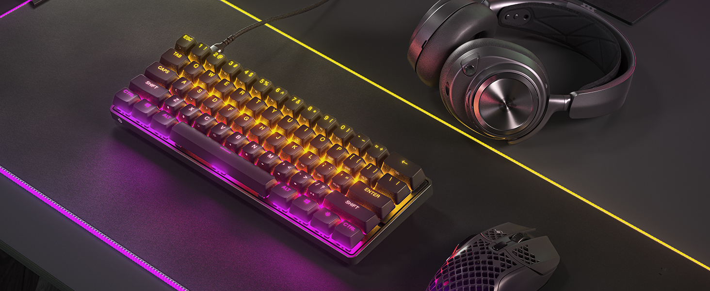 SteelSeries Apex 7 - Механічна ігрова клавіатура з OLED дисплеєм – Німецька (QWERTZ) розкладка – Оптичні перемикачі