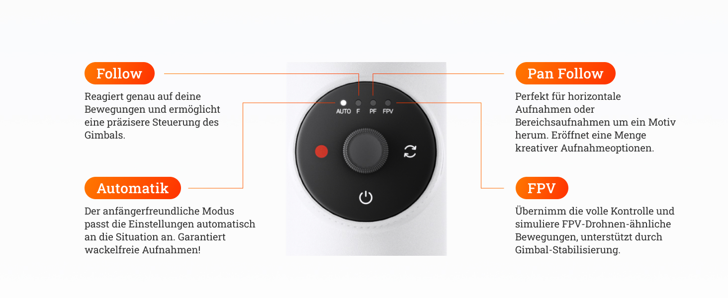 Insta360 Flow - Gimbal для смартфона з автотрекінгом, 3-осьова стабілізація, вбудований селфі-стік та штатив, білий