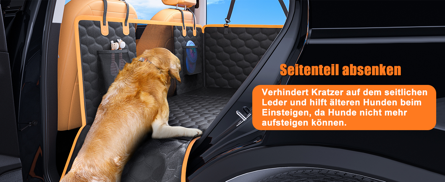 Накидка для собак у машину JOEJOY, захист заднього сидіння, водовідштовхувальна, стійка до подряпин, з кріпленням для безпеки, нова модель