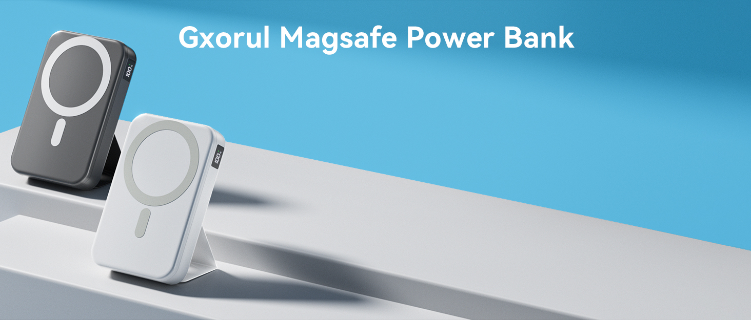 Powerbank MagSafe 10000mAh з PD 22.5W, бездротова зарядка, USB-C, LED-дисплей, чорний