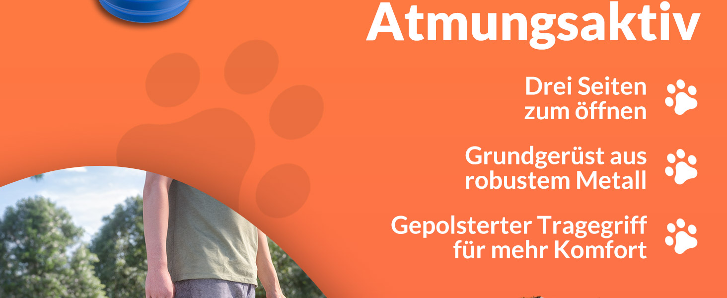 Кія для собак XXL 90x60x66 см, складана, дихаюча, міцна, сіра - переноска для собак, транспортна сумка