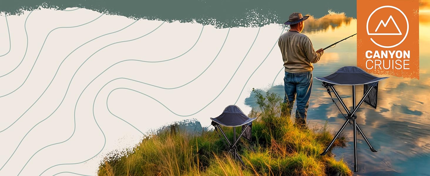 Зручний складаний стільчик для кемпінгу та риболовлі (1 шт.)