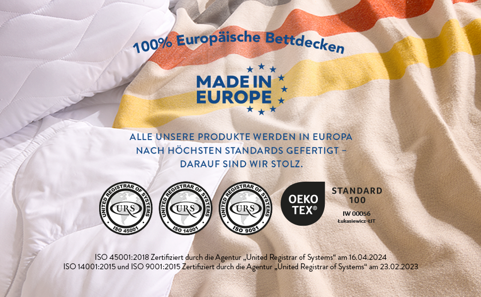 Ковдра John Cotton New Way 200x220: дихаюча, для алергіків, сертифікат Oeko-Test | Ковдра 200x220 см | Підходить для весни та осені