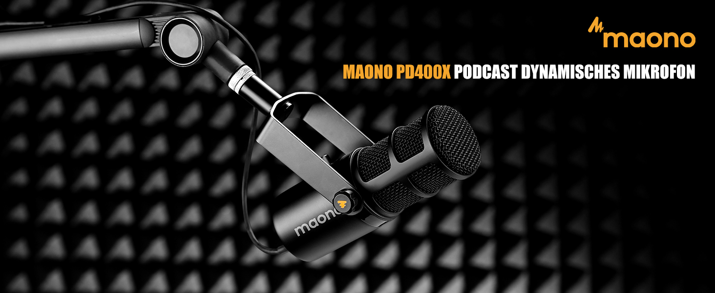 MAONO PD400X: USB/XLR мікрофон для подкастів, студії, стрімінгу та геймінгу з регулюванням гучності та функцією Mute