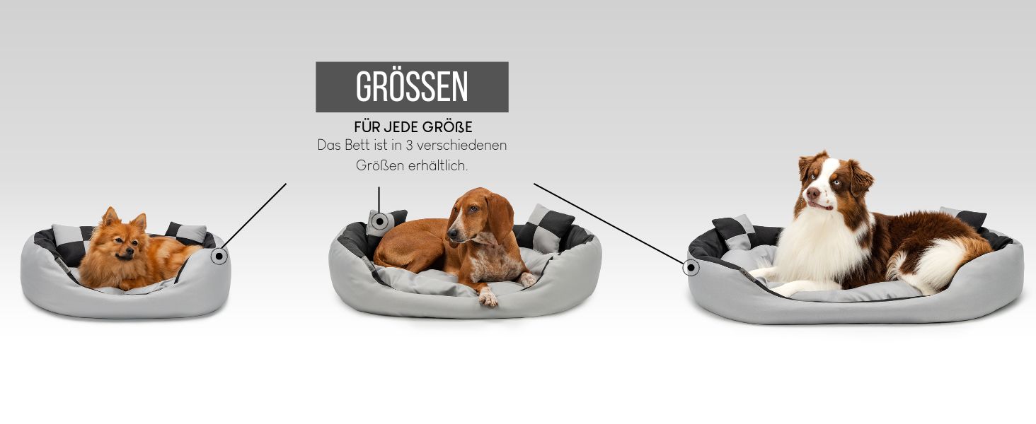 Кіжувалля для собак Lionto 4-в-1 з двостороннім подушкою з міцного оксфорду, 65x50 см, для котів та собак усіх розмірів, з глибоким входом, включає декоративну подушку, водовідштовхувальне, коричнево-бежеве