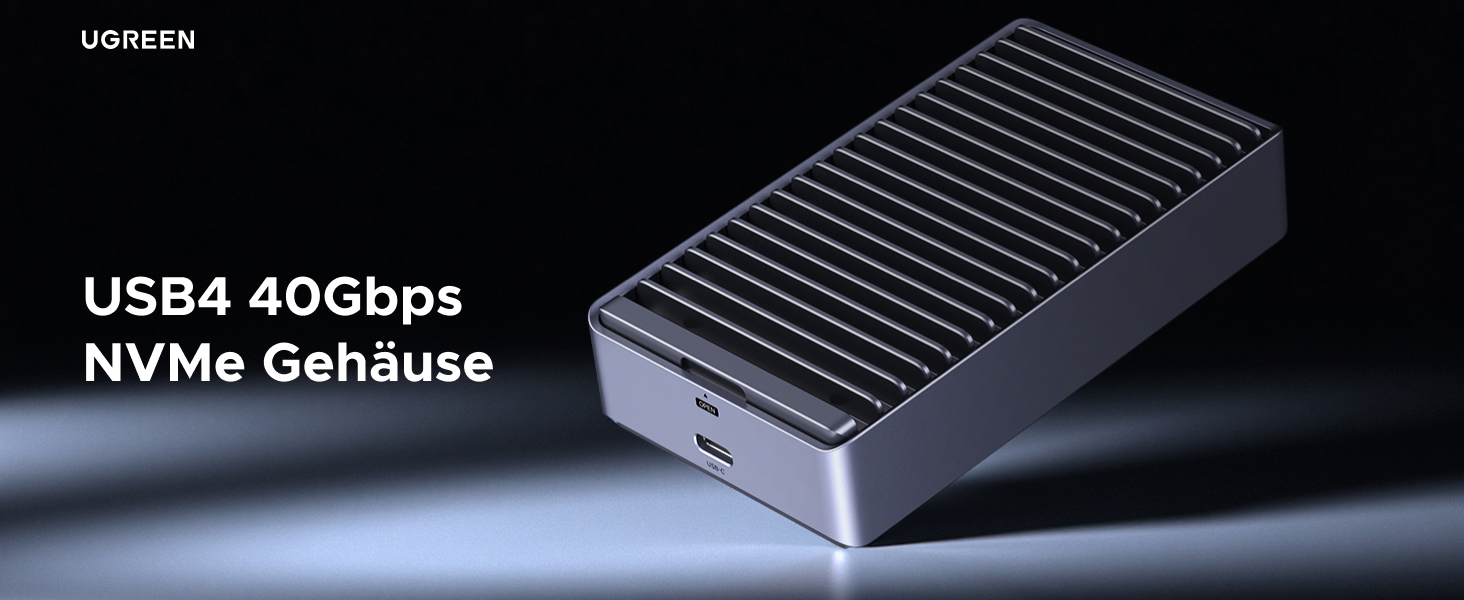 Зовнішній корпус для NVMe SSD UGREEN Thunderbolt 4, 40Gbps, швидкість до 3848МБ/с