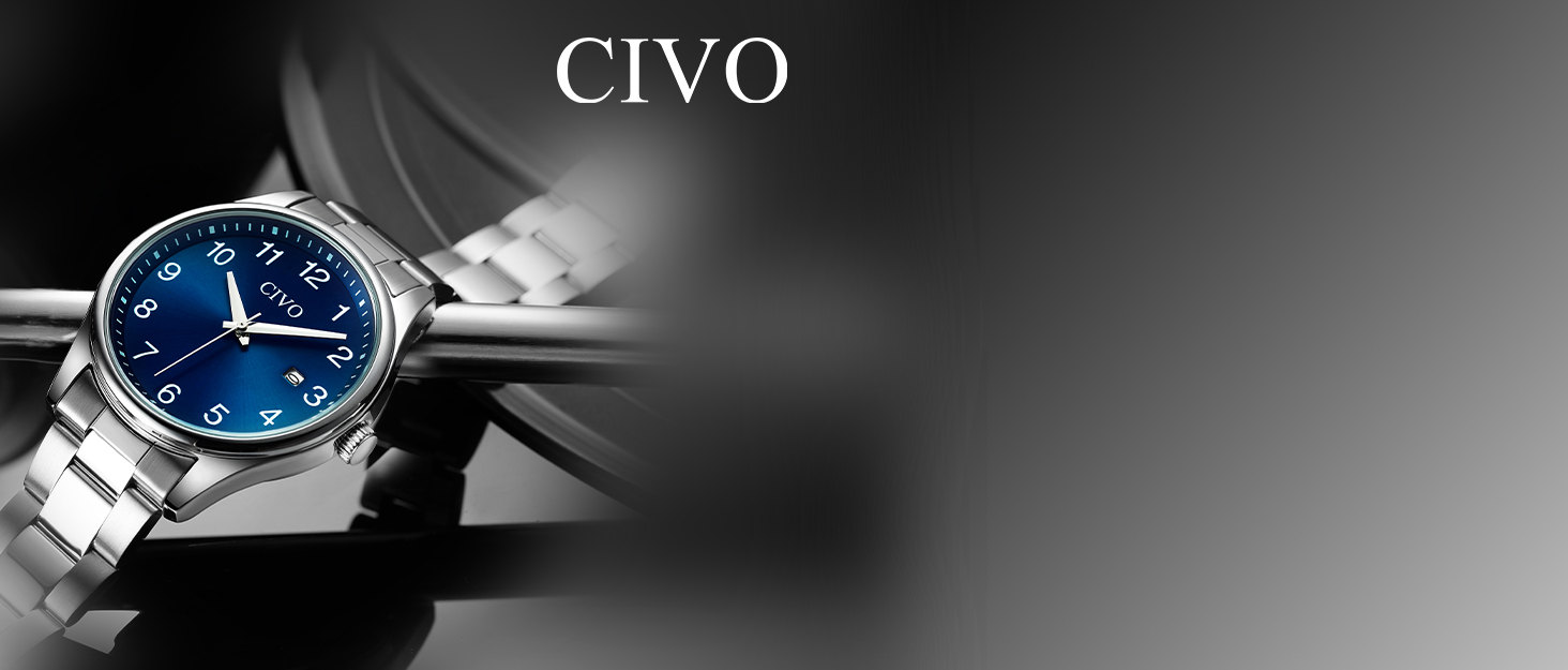 Чоловічий годинник CIVO Military B-4 Зелений/Чорний: Водостійкий, аналоговий кварц з великими цифрами та світловим покриттям