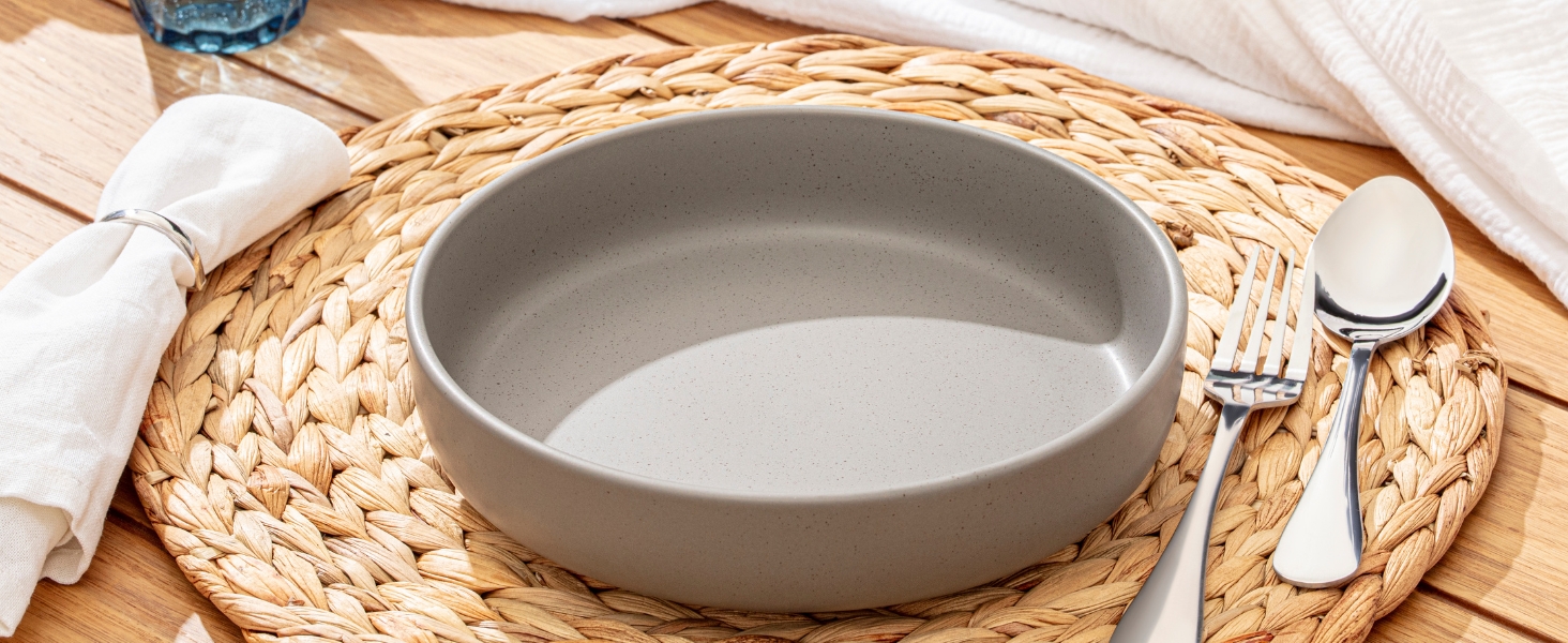 Набір посуду SÄNGER Leeds (12 предметів): тарілки для 4 осіб, супові миски, сервіз кольоровий, стійкий до подряпин | VALUE COLLECTION