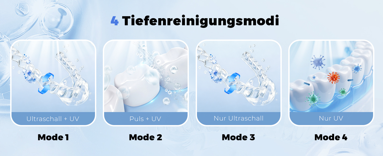 Ультразвукова ванна для чищення 45 кГц з УФ-лампою 200 мл - 4 режими для брекетів, кап, ювелірних виробів (Біла)