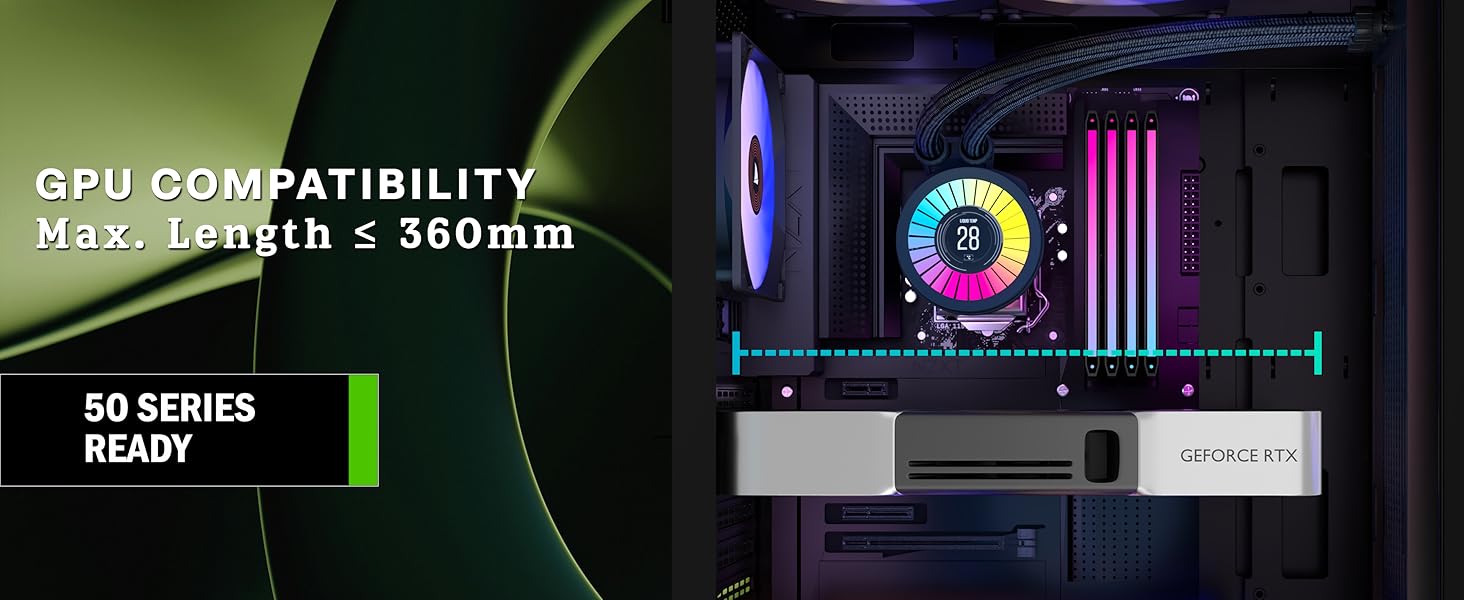 Корпус ПК KEDIERS H05: Ігрова Mid-Tower з 6 вентиляторами ARGB та скляною панеллю