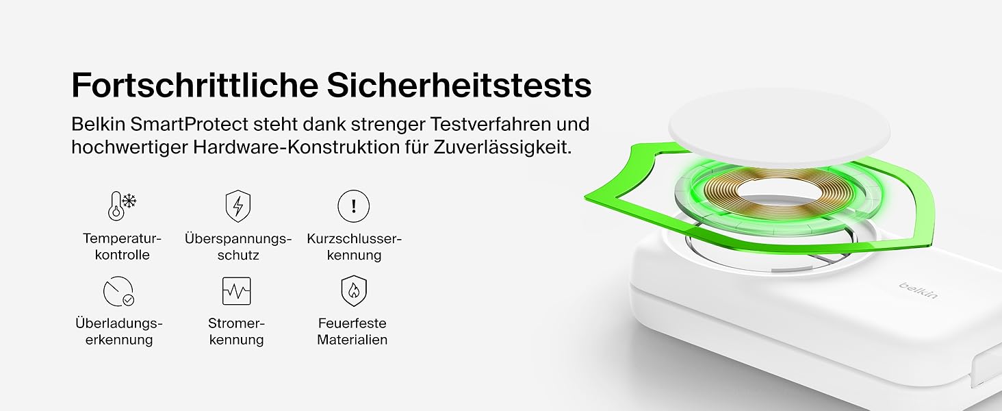 Зарядна станція Belkin UltraCharge 3 в 1 з Qi2.2, 25W, сумісна з MagSafe, для iPhone, Apple Watch, AirPods, Pixel, з адаптером 45W