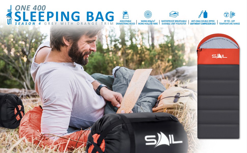 Спальний мішок SAIL Schlafsack One Оранжевий - 4 сезонний