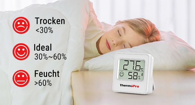 Цифровий гігрометр ThermoPro TP357-3 (3 шт), Bluetooth, 80 м, термометр для кімнати, додаток, індикатор вологості зі смайликом, для офісу, винного погребу, теплиці