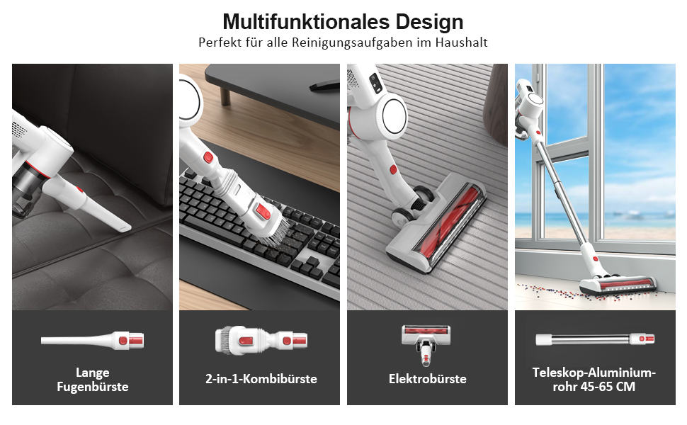Бездротовий акумуляторний пилосос 3-в-1 з підсвічуванням та дисплеєм для дому та авто - видаляє шерсть тварин, підходить для твердих підлог, килимів
