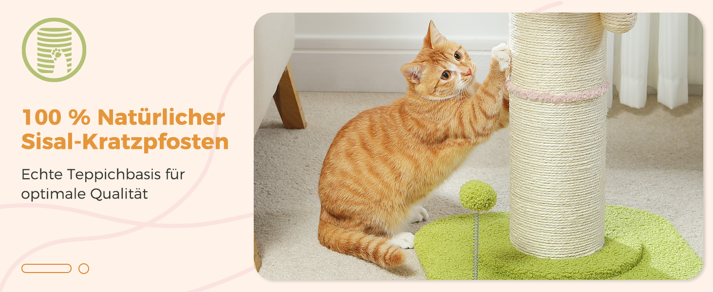 Котячий будиночок PAWZ Road: високий когтетоп з м'яким ліжком та іграшками, бежевий