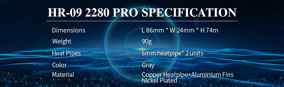 Радіатор охолодження SSD Thermalright HR-09 2280 PRO для M.2 SSD комп'ютерів