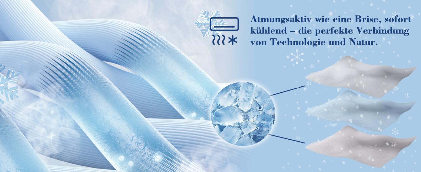 Охолоджуюча ковдра EMME Arc-Chill Q-Max 0.45 (155x220 см, світло-сіра) - літня дихаюча ковдра з ефектом охолодження