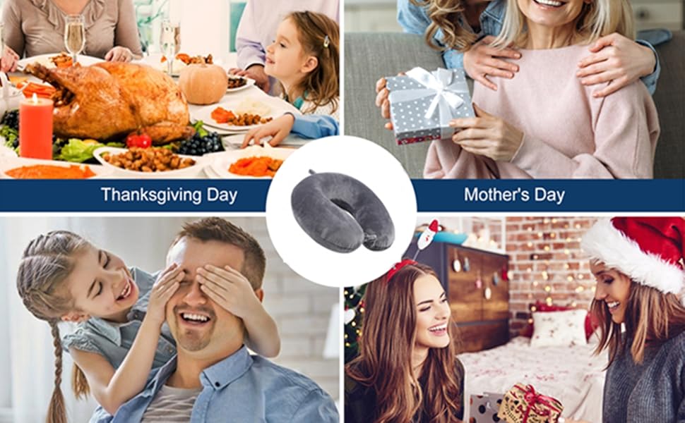 Подушка для шиї у літак/подорожі з Memory Foam - підтримуюча, компактна, легка, сіра