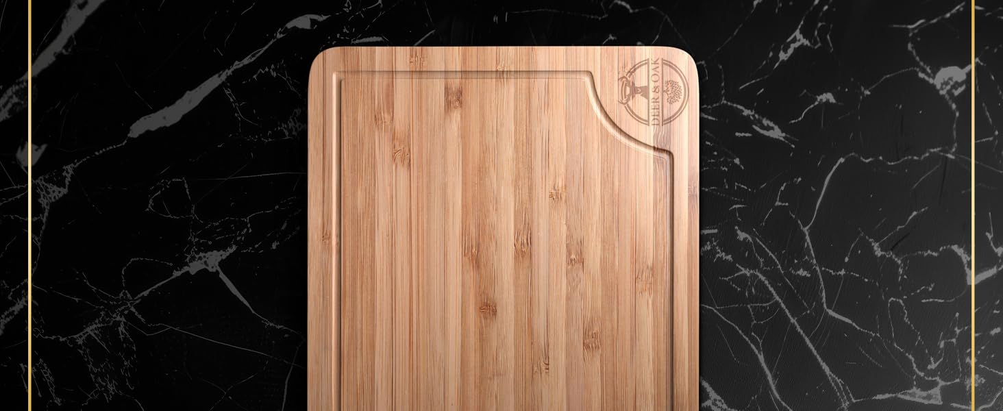 Набір дерев'яних обробних дощок Deer & Oak (3 шт.) - великі, 40x30x3.8 см, для м'яса, овочів та хліба