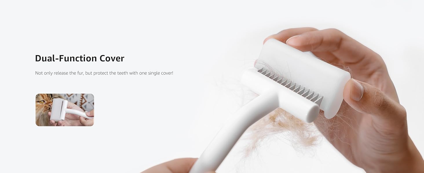 PawRake – щітка для котів та собак на вигляд копалки, для видалення підшерстка, для середньої та довгої шерсті, для комфортного догляду за шерстю