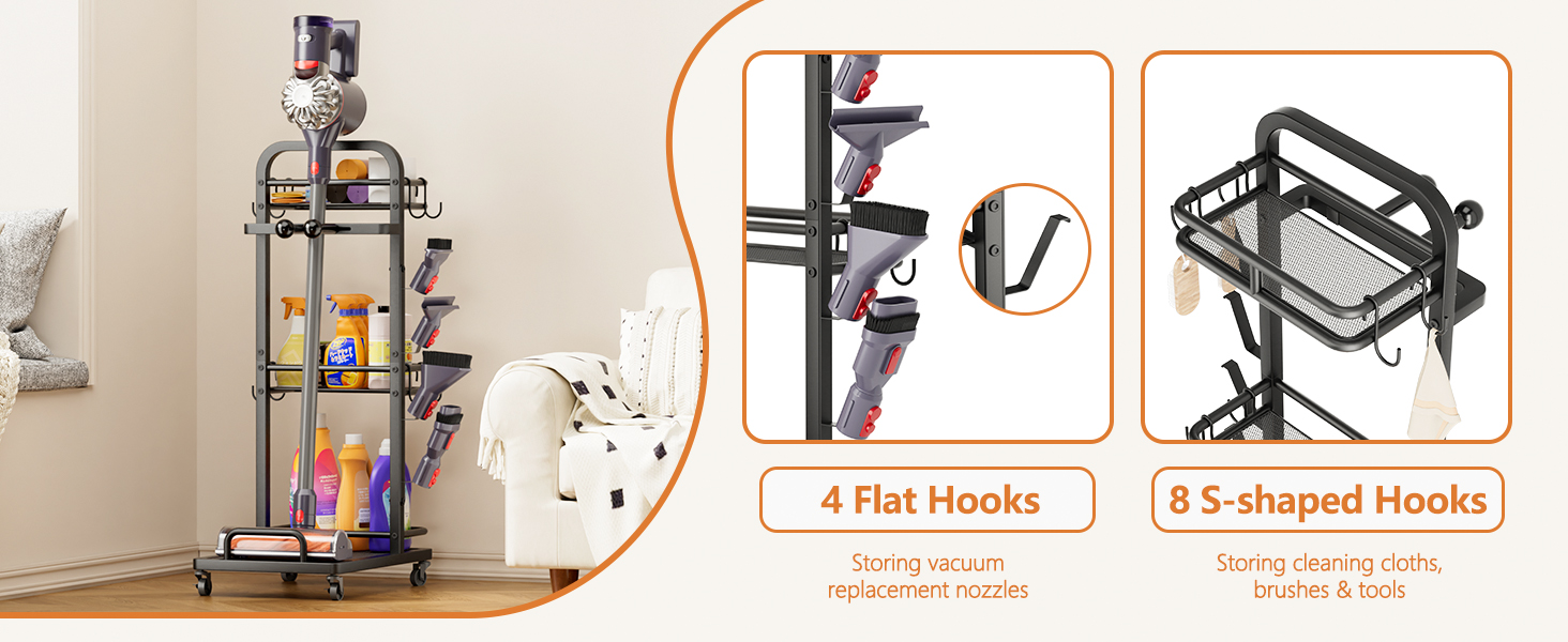 Підставка для пилососа, металева, настінна/підлогова, з коробкою для зберігання, сумісна з Dyson Gen5 V15s V15 V12 Slim V11 V10 V8 V7 V6 та аксесуарами