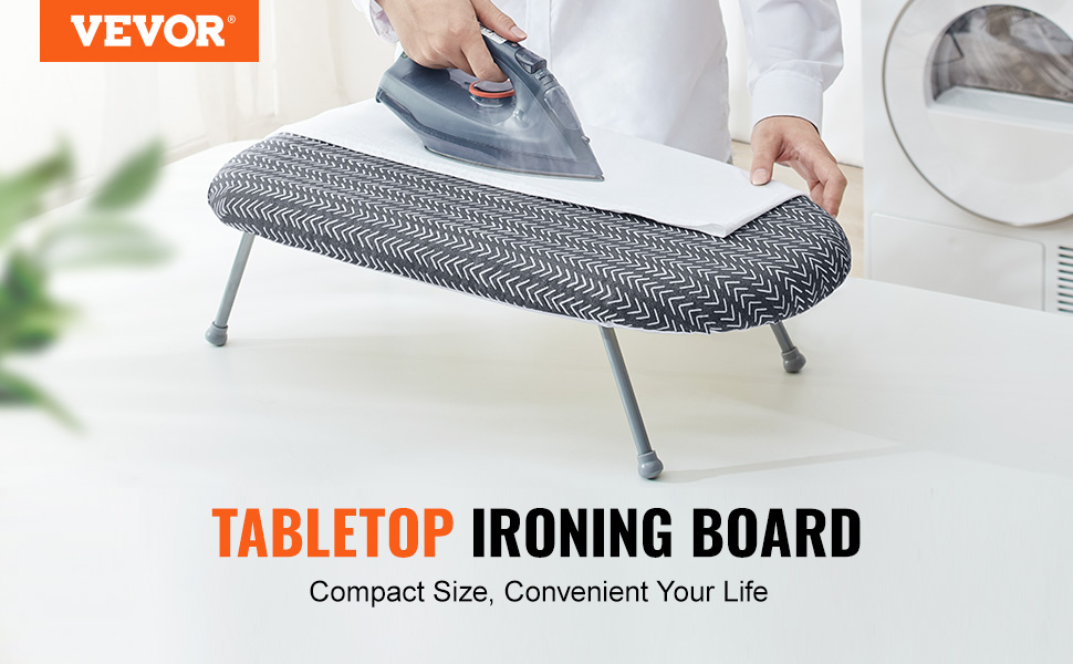 Гладильна дошка з парою VEVOR, 2 шт., з підставкою для праски, розкладний стіл, 1100 x 334 мм, 7 рівнів висоти, 20 кг, бежевий